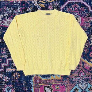 Vintage‎ Tony Lambert Knit Sweater Yellow Men’s Size Medium